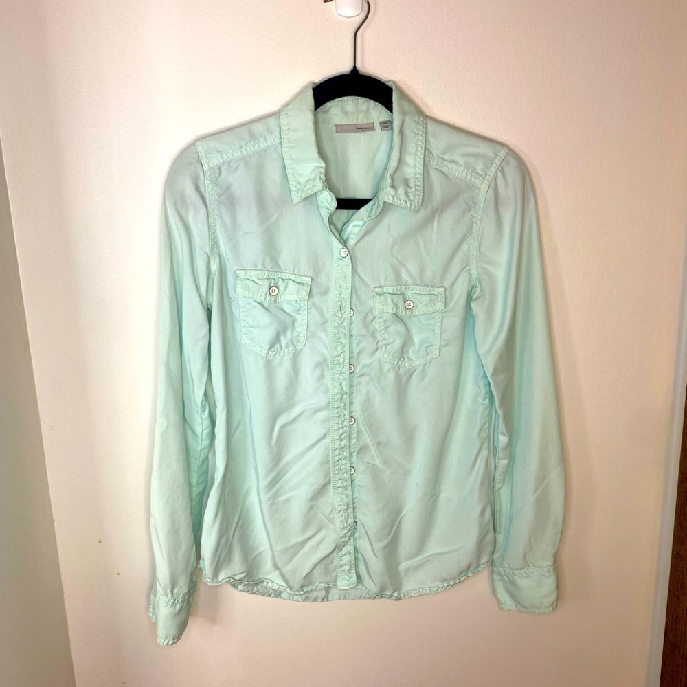 Halogen Mint Green Button Up XS